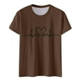 thumbnail image 5 of Summer Tops for Women T Shirts Casual Long Sleeve for Women Tops Womens T Shirts Long Sleeve Womens Short Raglan Tee Women's Summer Our Juniors Graphic Short Brown S, 5 of 5