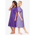thumbnail image 3 of Only Necessities Plus Size 2-Pack Short Silky Gown, 3 of 6
