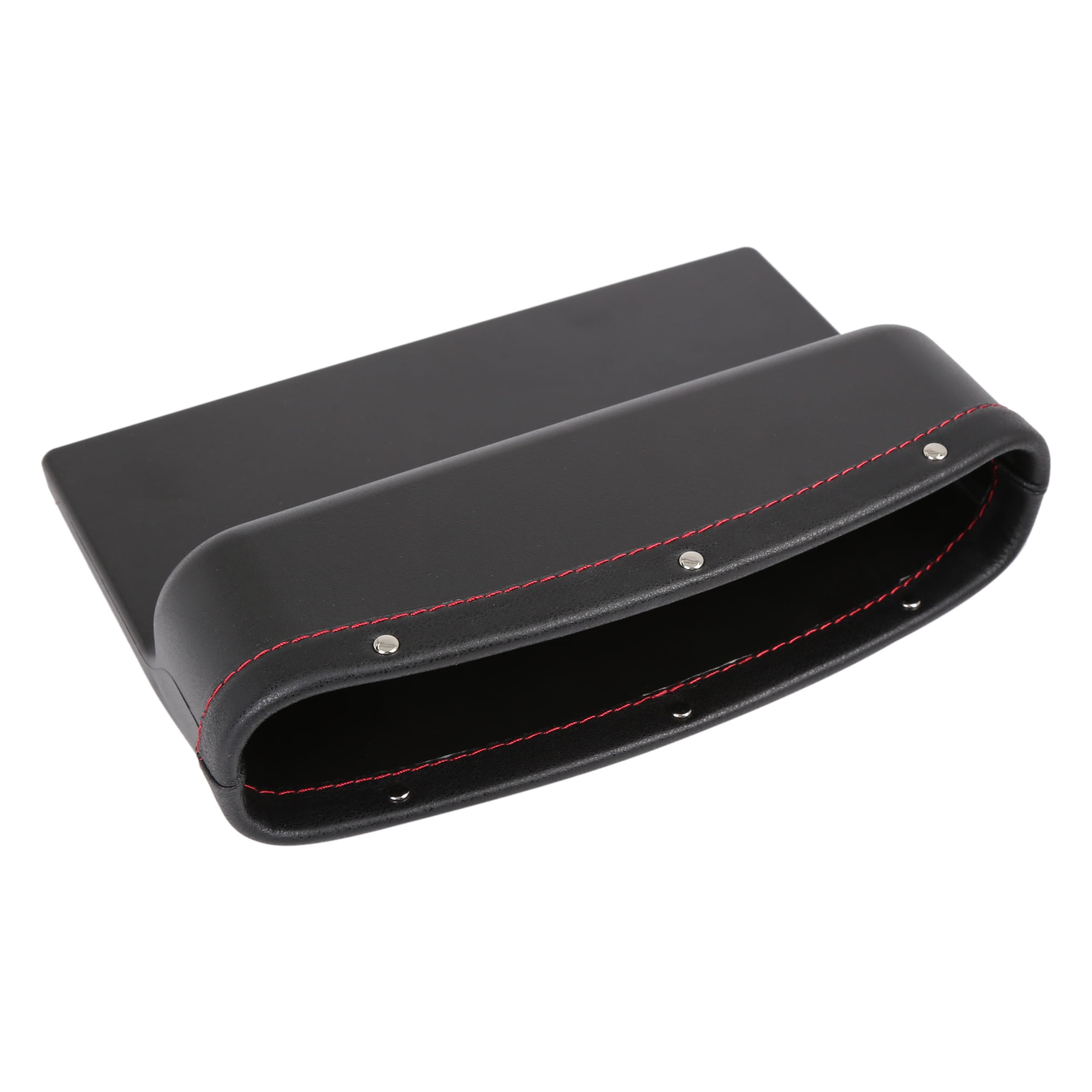 REGALWOVEN Car Seat Crevice Storage Driver or Passenger Side Gap Box Organizer Black Red for Car