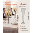 thumbnail image 3 of 4 PCS Crystal Wedding Flower Vase 20 in Tall Flower Table Centerpieces Crystal Cylinder Banquet Vases Easy Installation Versatile Arrangement Stand for Party Events Room Home Decor Silver, 3 of 12