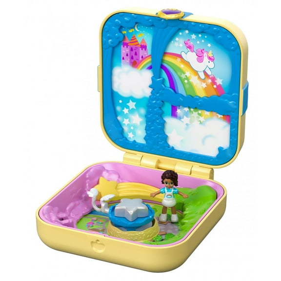 Polly Pocket Hidden Hideouts Unicorn Utopia with 3 Hidden Surprises