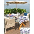 thumbnail image 5 of Outdoor Tablecloth with Umbrella Hole for Patio/Picnic/Party/Camping, Purple Floral Waterproof Table Cloth Rectangle Table Cover Washable, Spring Lavender Daisy Butterflies Botanical (60"x 102"), 5 of 8