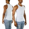 thumbnail image 4 of ToBeInStyle Men's A-Shirt Tank Top Muscle Shirt - White - 4X-Large, 4 of 7