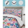 thumbnail image 4 of Colorful Spring Floral Twin Size Down Alternative Comforter, Lightweight Comforter Quilt Bedding Set with Pillow Shams Summer Botanical Cactus All Seasons Bed Comforter Duvet Insert 68"x86", 4 of 7