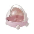 thumbnail image 2 of Portable Storage Box Handled Hair Accessories Box Tool Box for Handbook Handmade Pink, 2 of 8