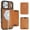 Brown, variant on For iPhone 17 Pro Max Case with Credit Card Holder,for iPhone 17 Pro Max Premium Leather Phone Case Removable Wallet Compatible with MagSafe,Wallet Detachable 2-in-1 Women Men,Brown