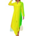 thumbnail image 2 of Robe en Chiffon Sexy Col en V Imprimé Coloré Robes Kawaii Style de Rue pour Femmes Robe Décontractée Cadeau, 2 of 5