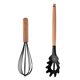 thumbnail image 1 of 2 utensilios de cocina de silicona con mango de madera, no tóxicos y antiadherentes, resistentes al calor y aptos para lavavajillas, 1 of 5