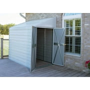 Yardsaver® 4 x 7 ft Steel Storage Shed Pent Roof Eggshell