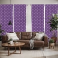 thumbnail image 2 of Ambesonne Star Window Curtains, Purple Color Palette Shapes, Each 28" W x 95" L, Purple and Mauve, 2 of 5
