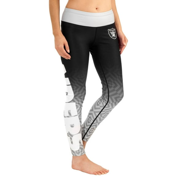 FOCO NFL Licensed Las Vegas Raiders Gradient Print Leggings Women's Medium