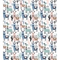 thumbnail image 3 of Llama Queen Size Duvet Cover Set, Children Cartoon Style Hand Drawn South American Animals Alpacas and Llamas Design, Decorative 3 Piece Bedding Set with 2 Pillow Shams, Multicolor, by Ambesonne, 3 of 3