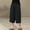 Black#1, variant on LEBONYARD Womens Capris Pull on Pants,Women's Solid Color Elastic Waist Casual Straight Leg and Linen Cropped Pants Gray S