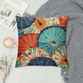 thumbnail image 2 of ONETECH  Square Throw Pillow Covers Colorful Japanese Umbrellas Pattern Pillow Cases Decorative for Home Bedroom Sofa Pillowcases Standard, 2 of 5