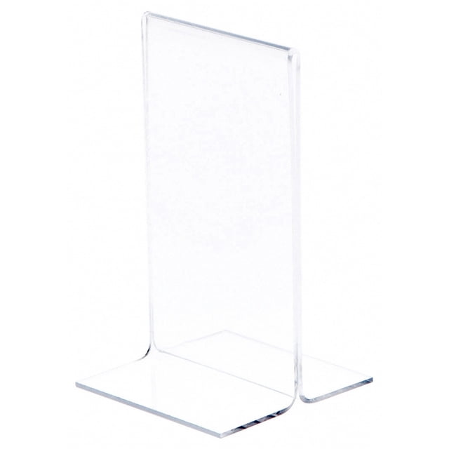 Plymor Clear Acrylic Sign Display/Literature Holder (Bottom-Load), 3" W x 5" H (24 Pack)