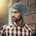 thumbnail image 6 of Dyfzdhu Men Winter Hats Outdoor Solid Color Knitted Cotton Hat Sunscreen Running Sports Warm, 6 of 7