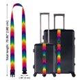 thumbnail image 2 of WIRESTER 2pcs Set Luggage Strap Travel Accessories Luggage Accessories Suitcase Belts Packing Strap Adjustable Luggage Belt - Colorful Chevron Flag, 2 of 6