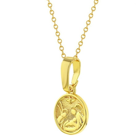 Plaque Or 18k Medaille Ange Gardien Collier Bebe Nouveau Ne Bebe Naissance Cadeau 16 Walmart Canada