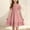 Pink, variant on Fesfesfes Girls'Summer Solid Color Short Sleeve Crew Neck Elastic Waistband Dress with Pockets Casual Comfortable Cotton Blend Dress for Kids(Blue,13 Years)