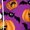 Purple, variant on siminsem Womens Graphic Printed Satin Pajama Set Cute Short Sleeve Button Front Top with Matching Shorts 2 Piece Sleepwear Loungewear Cozy Night Outfit, Orange,L