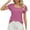Purple, variant on RYRJJ Womens Summer Tops Ruffle Short Sleeve Square Neck T-Shirts Dressy Casual Loose Fit Blouse(Purple,L)