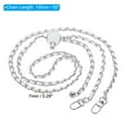 thumbnail image 2 of Uxcell 55 Inch Purse Chain Strap, Adjustable Handbag Chains Shoulder CrossBody Replacement for Bags, Silver Tone/White, 2 of 6