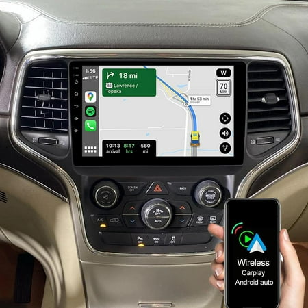 2+32GB CarPlay Car Stereo Radio GPS for Jeep Grand Cherokee Trackhawk 2014-2020