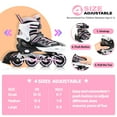 thumbnail image 7 of 2PM SPORTS Cytia Pink Girls Adjustable Illuminating Inline Skates with Light up Wheels, Fun Flashing Beginner Roller Skates for Kids - Pink Medium(13C-3Y US), 7 of 7