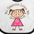 thumbnail image 4 of Inktastic My Grammy Loves Me Girls Baby Bib, 4 of 4