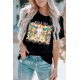 thumbnail image 3 of ABPHQTO Camiseta negra con estampado gráfico del oeste de WILD & FREE Cowboy Country para mujer, 3 of 5