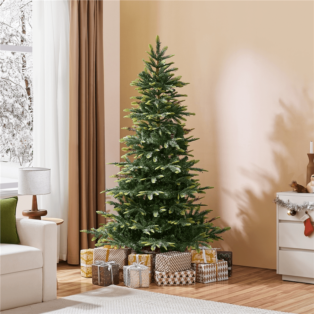 Alden Design 6ft Pre-lit Artificial Christmas Tree with 400 LED Lights, Green