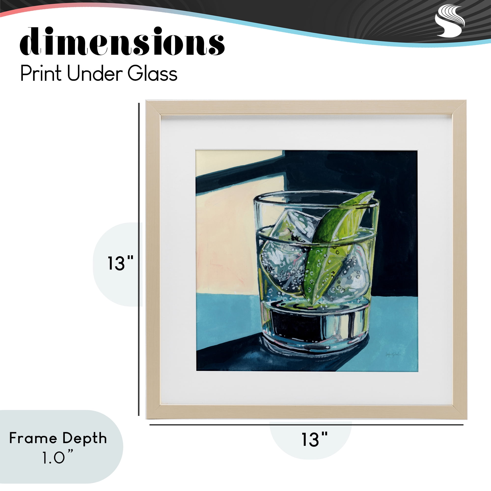 Stupell Industries Strong Gin and Tonic Birch Framed Print Under Glass, design by Kate Jarvik Birch
