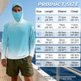 thumbnail image 6 of SEANATIVE Sun Protection Fishing Hoodie for Men, Long Sleeve Hooded Full Coverage Fishing Shirt Workout Camping Running Hooded Top with Mesh Face Mask, M, Marlin Fish Blue Gradient, 6 of 7