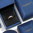 thumbnail image 5 of Gem Stone King 10K Yellow Gold White Moissanite and Pink Lab Grown Diamond Engagement Ring for Women | 1.00 Cttw | Round 5MM | Gemstone Birthstone | Size 6, 5 of 7