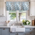 thumbnail image 2 of Blue Bird Brach Leaves Window Valance Curtain Trees Oil Painting Rod Pocket Short Curtain for Living Room, Bedroom & Kitchen Window Decor 42x18in, 2 of 8