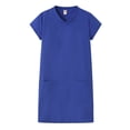 thumbnail image 4 of CENGNIAN Women Summer Casual Wrap Belt Hem Swing Sun Dress Summer Casual Solid V-Neck Short Sleeve Loose, 4 of 4