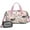 Husky and Pink, variant on Women Men Gym Bag,Husky and Pink Pioneer Flower Small Duffle Bag Spend the Night Bags for Women with Shoes Compartment Washbag,Detachable Shoulder Strap,19.7x8.3x11 Inches