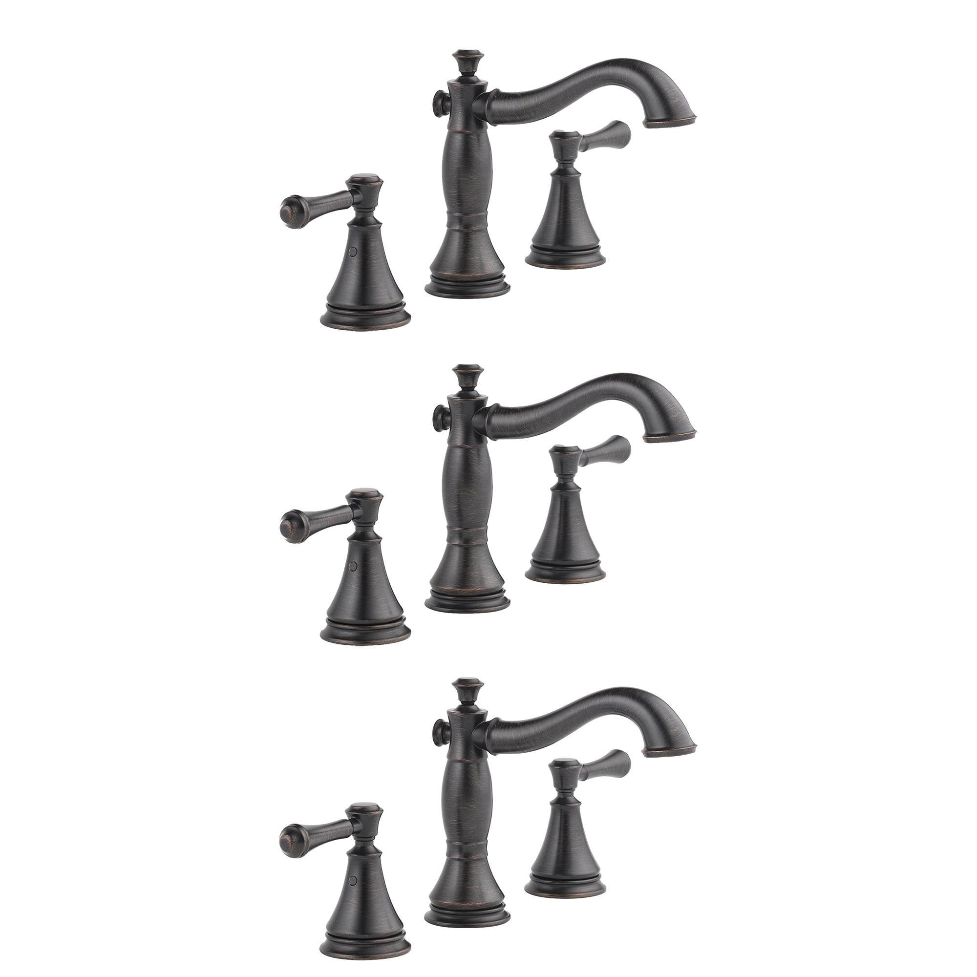 Delta Faucet Cassidy 2 Handle Widespread Lavatory Venetian Bronze 3 Pack 7396