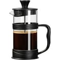 thumbnail image 1 of PARACITY French Press Coffee, Camping Mini Coffee/Tea Press of 304 Stainless Steel Filter, Cold Brew Coffee Maker 12OZ for Travel& Home Gift(Black), 1 of 7