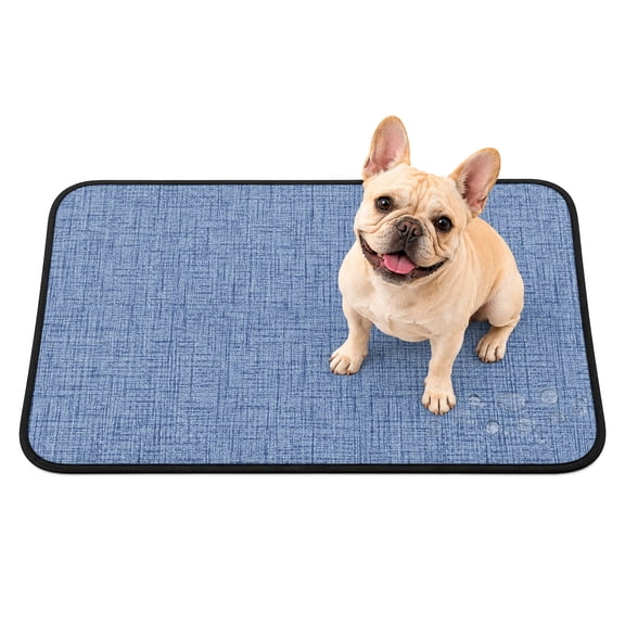Washable Pee Pads for Dogs, Denim Blue Non-Slip & Leak-Proof Potty Pads for Dogs, Reusable Pee Pad for Crates Floors Waterproof Puppy Training Pad 40"x30" Rustic Farmhouse Solid Color