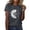 A-Dark Gray281, variant on Women's Daisy Butterfly Crew Neck T-Shirt Short Sleeve Casual Everyday Summer Tee