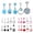 Black, variant on 5Pcs Crystal Shiny Navel Belly Button Rings Women Barbell Body Piercing Jewelry