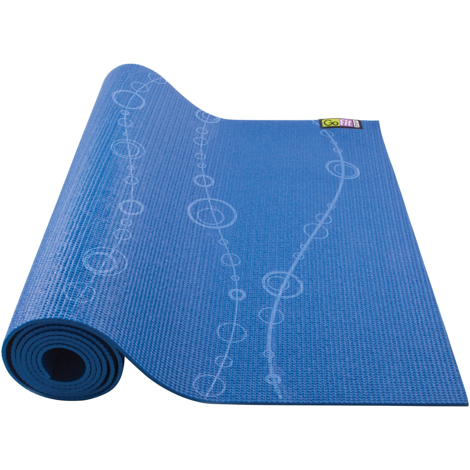 GoFit Printed Yoga Mat (Blue), GF-PYM-BLU