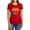 Red, variant on JLA Standing Below Women's T Shirt, Athletic Heather, Medium