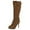 Brown, variant on Boots for Women,Elegant Retro Knee-High Leather Boots for Women with Comfortable Flat Heel Design and Warm Mid-Calf Winter Footwear,Knee High Boots Women,Grey6.5