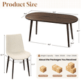 thumbnail image 7 of 63.2'' Dining Table Set,Modern Kitchen Table with 4 Upholstered Chairs,5 Piece Table Set for Dining Room,Apartment, 7 of 7
