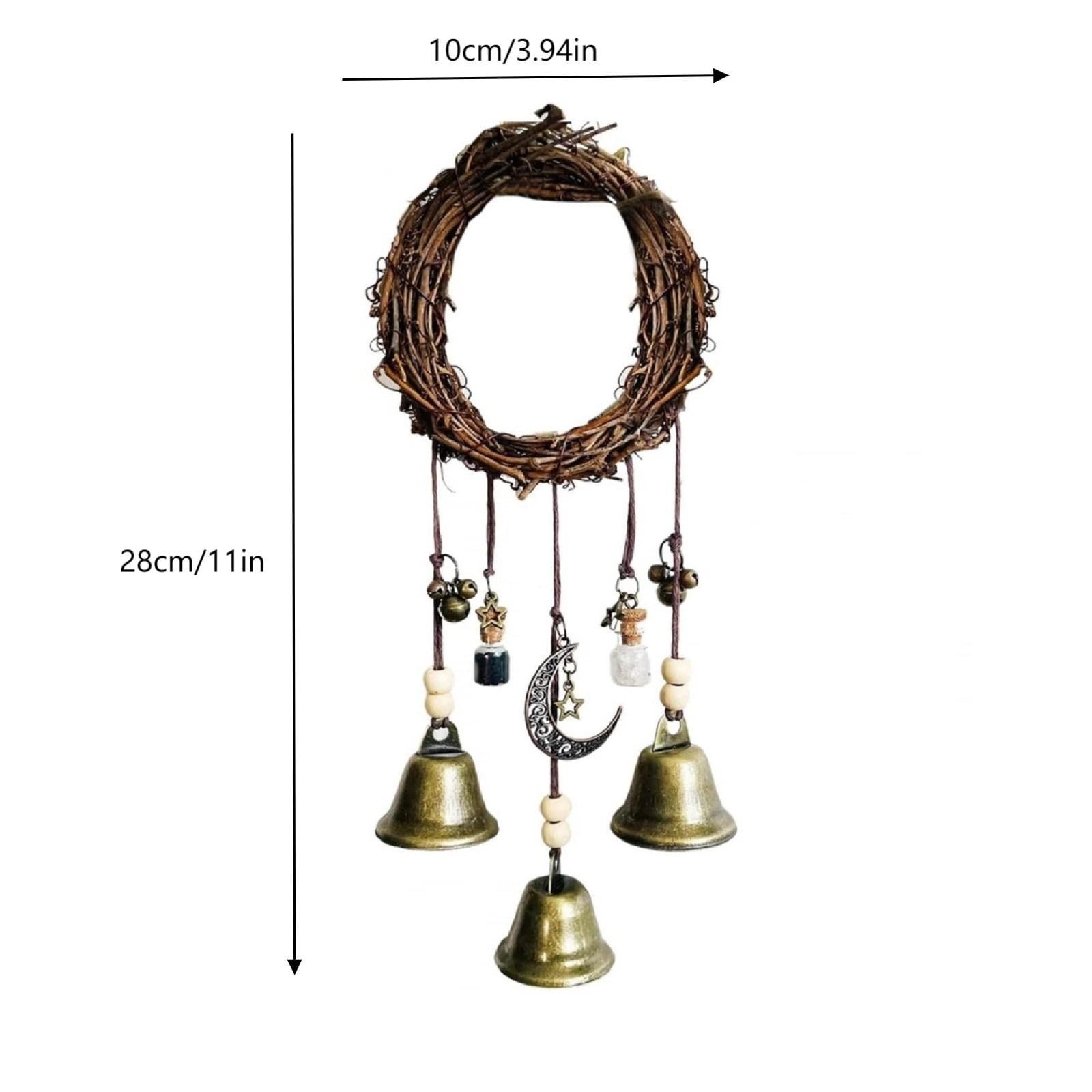 Witch Bells for Home Protection â Magical Wind Chimes with Quartz, Pagan Door Hanging Decor to Ward Off Negative Energy & Attract Positivity