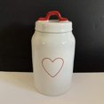 thumbnail image 1 of Rae Dunn HEART Canister - medium size - Ceramic - very rare!, 1 of 2