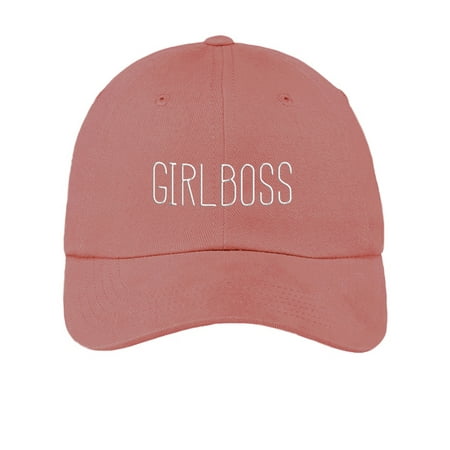 Girl Boss Funny Empowerment Saying Pink Baseball Cap Hat Adjustable Unisex Gift