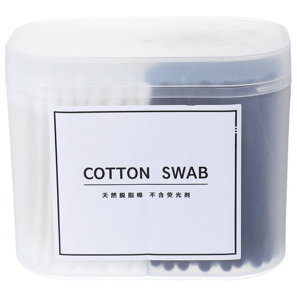 FELTECHELECTR 300 bastoncillos de algodón multiusos de doble cabezal, empaquetados en caja esmerilada, para limpieza de maquillaje.